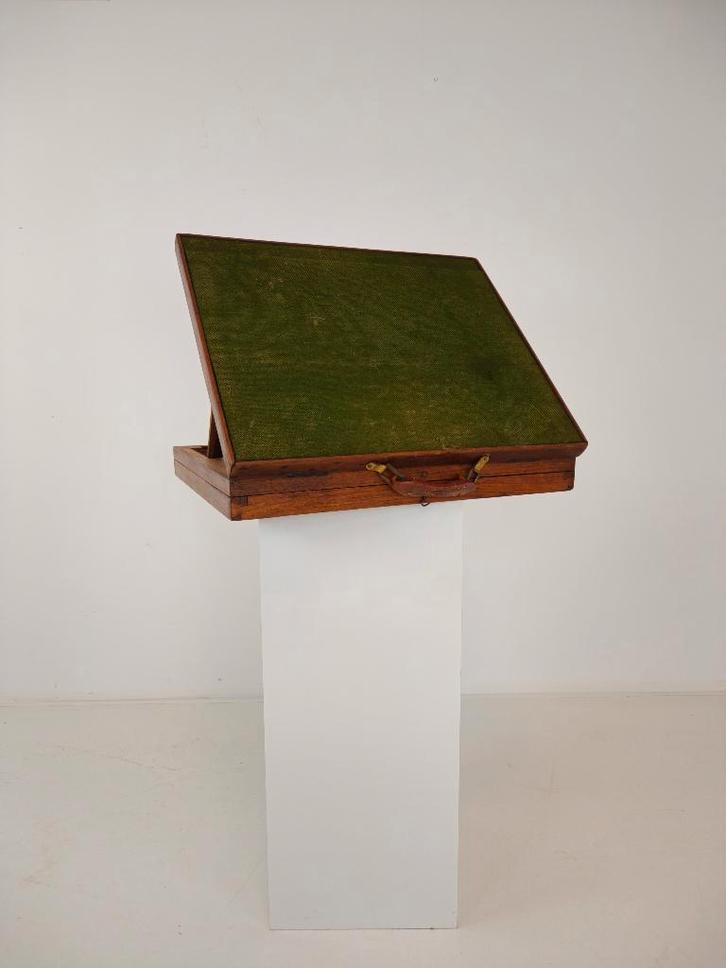 Antieke draagbare lessenaar koffer – circa 1920, Antiek en Kunst, Antiek | Woonaccessoires, Ophalen