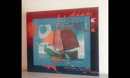 Rosina Wachtmeister kleine oplage Tweemaster Zeilboot Zee, Antiek en Kunst, Kunst | Schilderijen | Modern, Ophalen