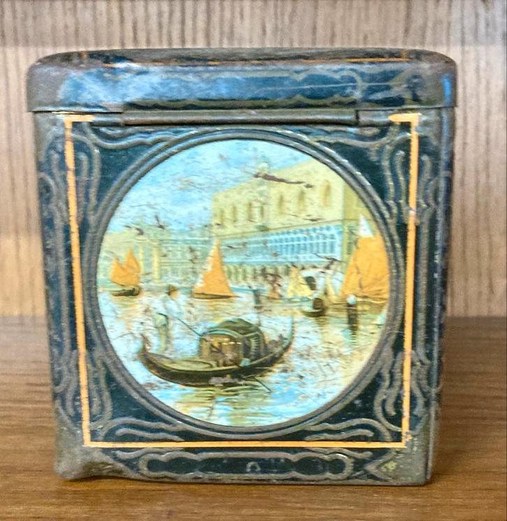 Vintage blik met Venetië afbeelding, Verzamelen, Blikken, Gebruikt, Overige, Overige merken, Ophalen of Verzenden