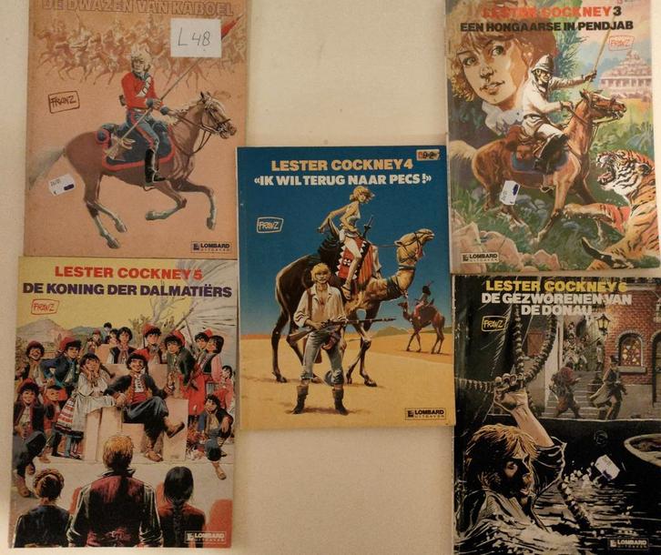 Lester cockney 1-3-4-5-6 (alles 1e editie's €3 ps )€4 los ps, Boeken, Stripboeken, Zo goed als nieuw, Meerdere stripboeken, Ophalen of Verzenden