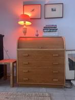 Vintage secretaire met 4 grote lades, Gebruikt, Vintage, Ophalen