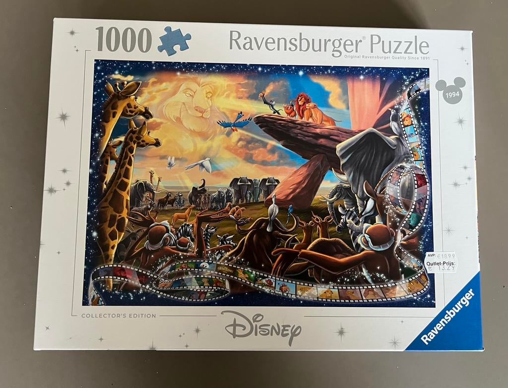 Disney Lion king puzzel, Ophalen, 500 t/m 1500 stukjes, Nieuw, Legpuzzel