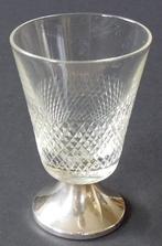 Nr ONB58: 1 Kristallen ruitjesgeslepen borrelglaasje, Ophalen of Verzenden, Borrel- of Shotglas, Zo goed als nieuw