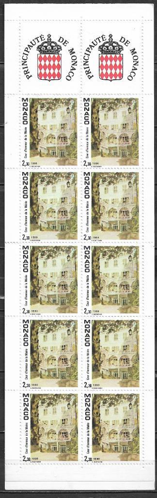 Monaco 1990 Postzegelboekje oud Monaco 2,30F pfris ongevouwe beschikbaar voor biedingen