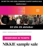 Nikkie sample sale tickets, Tickets en Kaartjes, Twee personen, Overige soorten