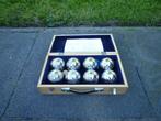 Jeu de boules 8 balls in houten kist., Sport en Fitness, Ophalen of Verzenden, Zo goed als nieuw