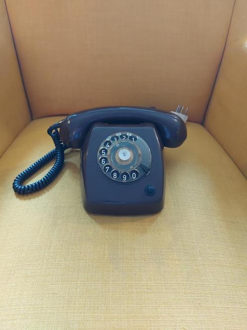 Vintage PTT T65 Draaischijf telefoon. de Luxe Bruin., Telecommunicatie, Vaste telefoons | Niet Draadloos, Ophalen of Verzenden