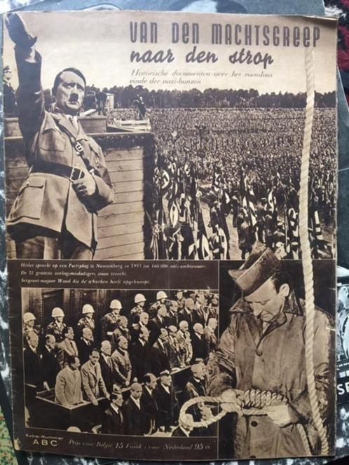 Nazikopstukken in Neurenberg, authentiek dokument 1945, Verzamelen, Militaria | Tweede Wereldoorlog, Overige soorten, Boek of Tijdschrift