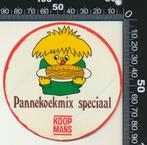 Sticker: Koopmans - Pannekoekmix Speciaal, Ophalen of Verzenden, Zo goed als nieuw, Bedrijf of Vereniging