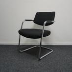 6x Vergaderstoelen | Zwart | Chroom | Stapelbaar, Huis en Inrichting, Stoelen, Gebruikt, -, Zwart, -