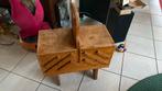 Vintage houten naaibox  50 cm breed 70 hoog invl handvat, Hobby en Vrije tijd, Naaien en Fournituren, Ophalen of Verzenden, Gebruikt