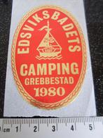 folie sticker edsviksbadets camping grebbestad 1980 logo, Verzenden, Zo goed als nieuw, Bedrijf of Vereniging