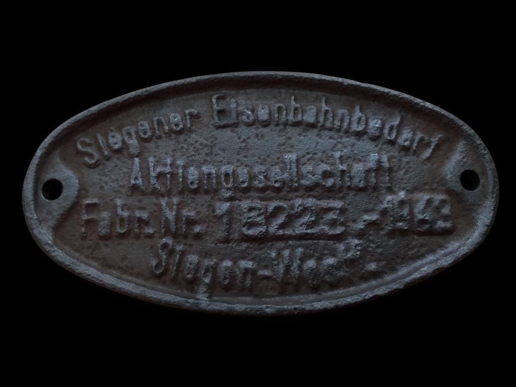 WW2 Duitse wagonplaat 1943, Ophalen of Verzenden, Duitsland
