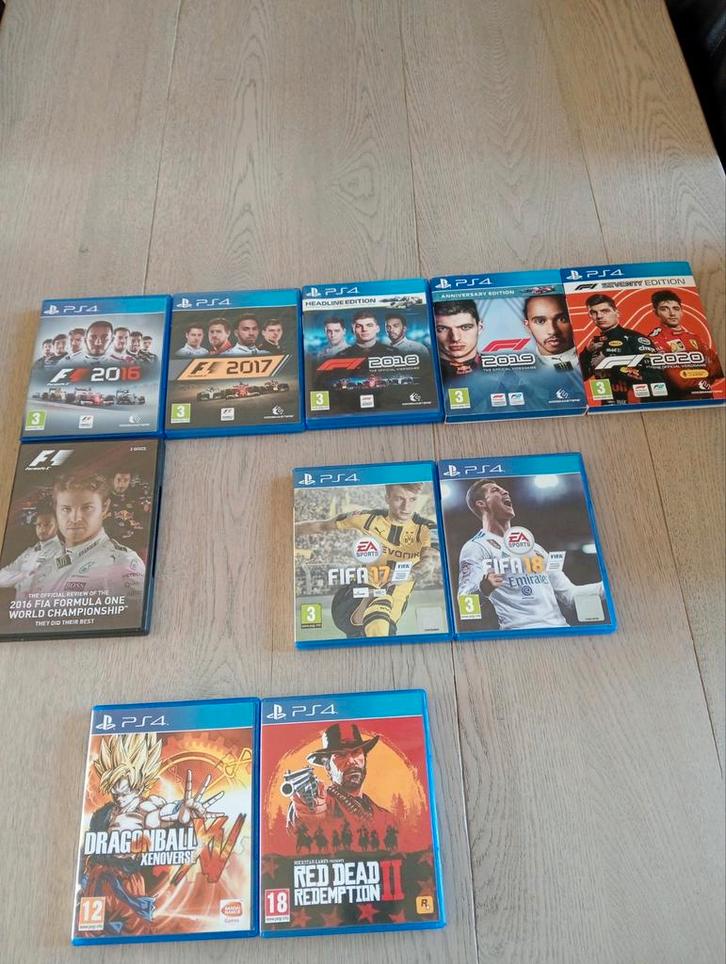 PS4 Games - F1, FIFA, Red Dead Redemption, Dragonball, Spelcomputers en Games, Games | Overige, Zo goed als nieuw, Racen en Vliegen