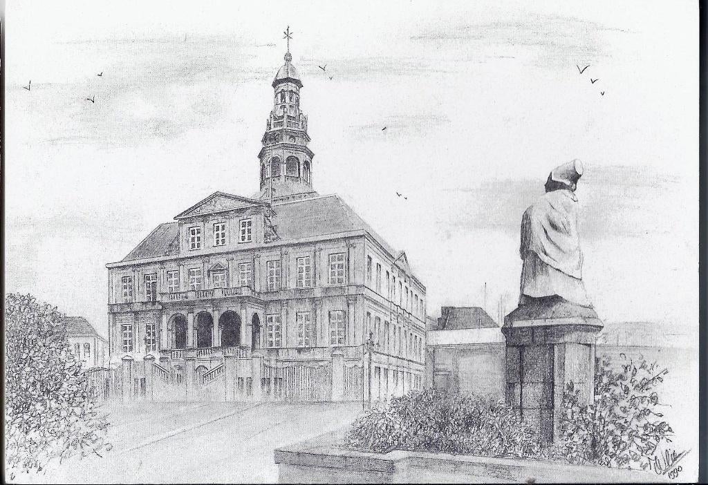 Dvb3 Getekende Ansichtkaart Mooswief en Raadhuis Maastricht, Ophalen of Verzenden, 1980 tot heden, Limburg