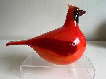 Iittala Oiva Toikka Nuutajärvi Bird Rode Kardinaal 2004 beschikbaar voor biedingen