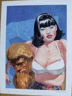 Liberatore - Pin up (set van 4, genummerd en gesigneerd), Ophalen of Verzenden, Overige figuren, Zo goed als nieuw, Plaatje, Poster of Sticker