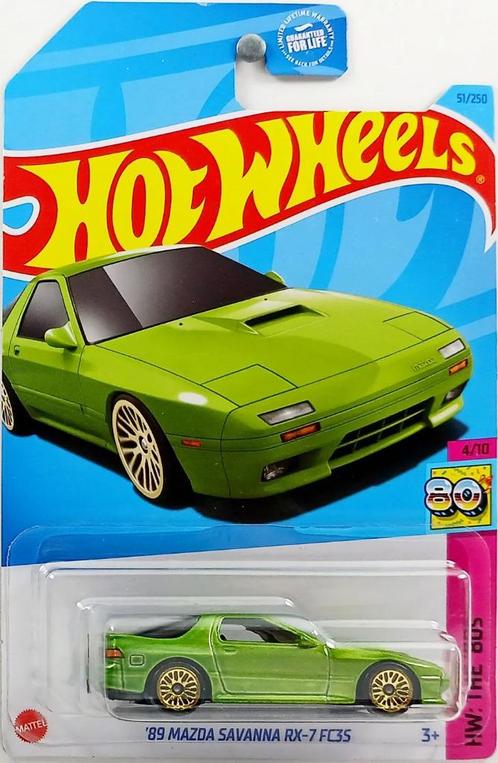 2023 Hot Wheels '89 Mazda Savanna RX-7 FC3S US Long Card, Kinderen en Baby's, Speelgoed | Speelgoedvoertuigen, Nieuw, Ophalen of Verzenden