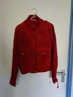 Een rood dames jasje met opstaande kraag, van echt Suede., Maat 38/40 (M), SoHo New York., Ophalen of Verzenden, Zo goed als nieuw
