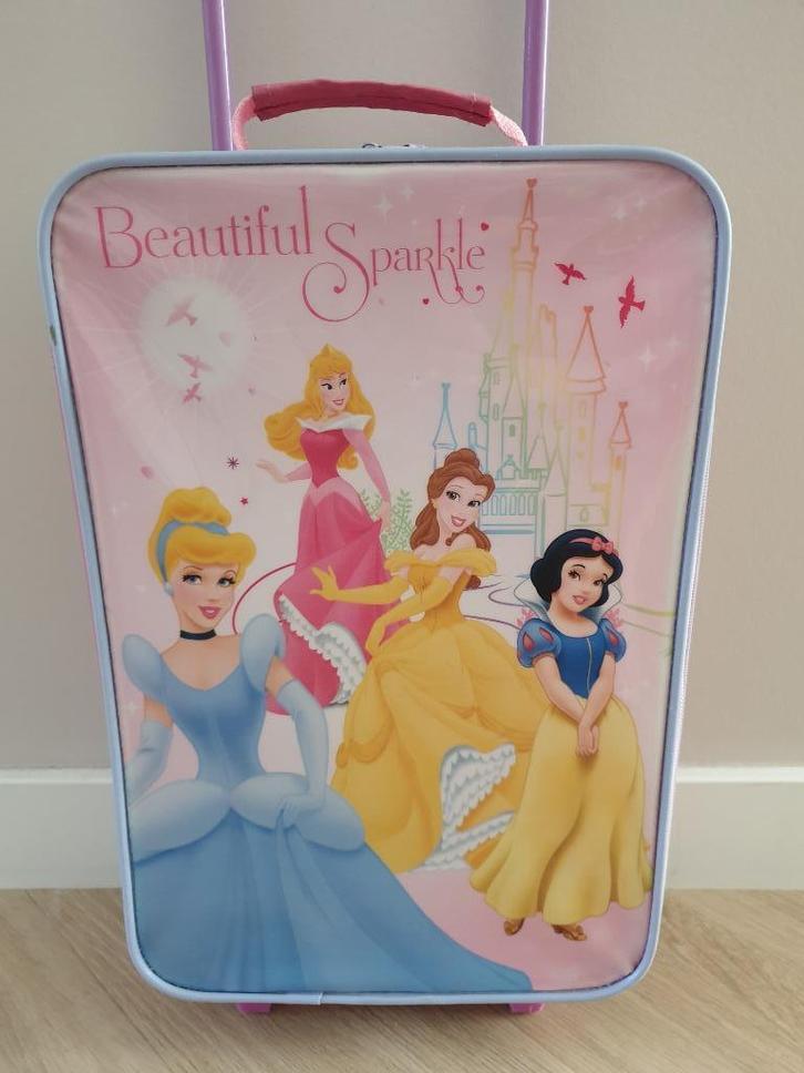 Koffer/trolley met Disney prinsessen, Sieraden, Tassen en Uiterlijk, Koffers, Gebruikt, Hard kunststof, Minder dan 50 cm, Minder dan 35 cm