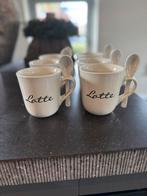 Riviera Maison latte mokken bekers 6 stuks, Ophalen of Verzenden, Zo goed als nieuw, Overige stijlen, Kop(pen) en/of Schotel(s)