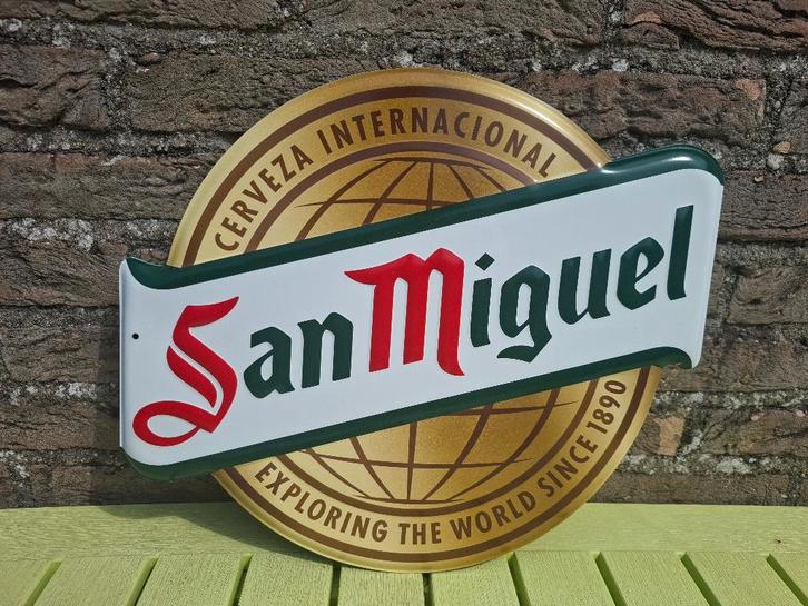 Reclamebord San Miguel Cerveza, Verzamelen, Biermerken, Nieuw, Reclamebord, Plaat of Schild, Overige merken, Ophalen of Verzenden