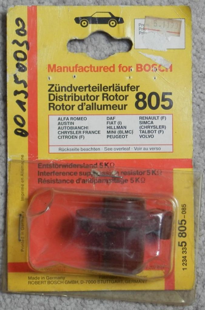 Bosch rotor 805 voor Ducellier verdeler van veel klassiekers, Auto-onderdelen, Motor en Toebehoren, Oldtimer onderdelen, Nieuw