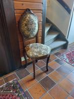 Antieke stoel met bloemmotief, Gebruikt, Bruin, Stof, Eén