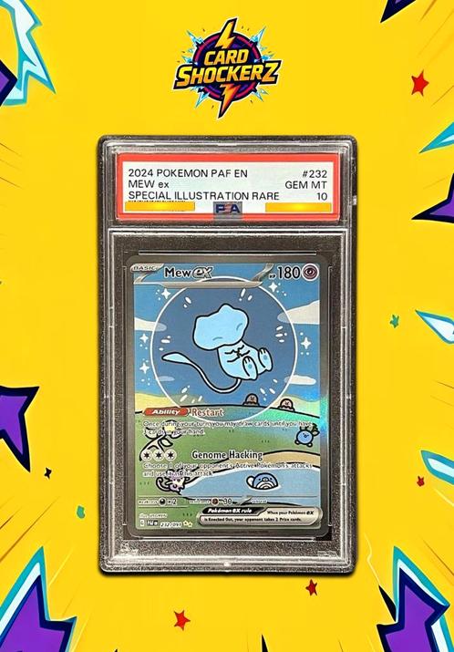 Mew Ex SIR #232 PSA 10 Bubble Mew Pokémon Paldean Fates #2, Hobby en Vrije tijd, Verzamelkaartspellen | Pokémon, Nieuw, Losse kaart