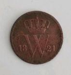 Fraaie 1 Cent 1821 Utrecht - Willem I, Postzegels en Munten, Koning Willem I, 1 cent, Losse munt, Verzenden