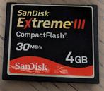CompactFlash 2x Sandisk 30mb/s en 1x Kingston 3x4Gb, Sandisk, Ophalen of Verzenden, Zo goed als nieuw, 4 GB