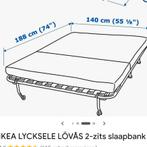 Slaapbank alleen onderstel met grijze hoes geen matras, Ophalen, Tweepersoons