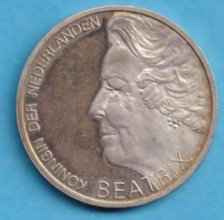 (KD65): Nederland 10 gulden 1995 ; aUNC, Postzegels en Munten, Munten | Nederland, Losse munt, 10 gulden, Koningin Beatrix, Zilver