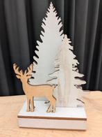 Mooie sfeerlicht decoratie Kerst! Hert met (kerst) bomen, Diversen, Kerst, Ophalen of Verzenden, Zo goed als nieuw