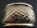 Dyrberg/Kern chunky armband goudkleur slangenprint BOHO CHIC, Verzenden, Zo goed als nieuw, Goud, Overige materialen