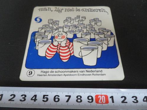 sticker Strip HAGO man, lig niet te emmeren, Verzamelen, Stickers, Zo goed als nieuw, Bedrijf of Vereniging, Ophalen