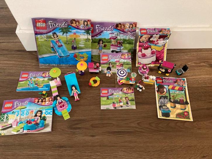 6 setjes Lego Friends (3931/30396/30401/30202), Kinderen en Baby's, Speelgoed | Duplo en Lego, Zo goed als nieuw, Ophalen of Verzenden