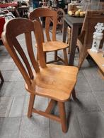 Opknapper : 4 massief eiken eetkamerstoelen, Ophalen, Gebruikt, Bruin, Vier