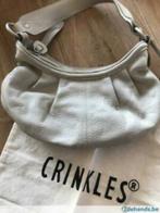 Lederen handtas Crincles, Sieraden, Tassen en Uiterlijk, Tassen | Damestassen, Ophalen of Verzenden, Zo goed als nieuw, Grijs