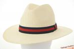 Zomer gleufhoed gelig beige met blauw rode band 56-59 Nieuw, Kleding | Heren, Hoeden en Petten, Ophalen of Verzenden, Nieuw, One size fits all