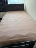 Boxspring 120x200 Antraciet met matras, Ophalen, Zo goed als nieuw, Twijfelaar, 200 cm