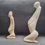 Beeldjes spek/zeepsteen menselijke figuren, 2 stuks., Ophalen of Verzenden
