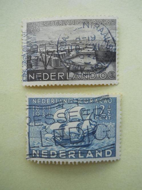 Nederland 1934 Curacao serie Nvph.267-268 gestempeld, Postzegels en Munten, Postzegels | Nederland, Gestempeld, T/m 1940, Ophalen of Verzenden