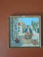 Delft Cloisonne Tegel - Loodgieter - Porceleyne Fles, Antiek en Kunst, Ophalen of Verzenden