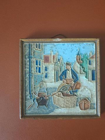 Delft Cloisonne Tegel - Loodgieter - Porceleyne Fles beschikbaar voor biedingen