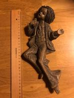 Muurbeeldje beeldje wandbeeldje Zanger .Groen Venlo vintage, Antiek en Kunst, Ophalen of Verzenden