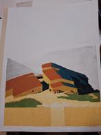 Abstracte huizen ets Jan Henkel, Ophalen of Verzenden