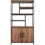 Stoere teakhouten vakkenkast, Huis en Inrichting, Ophalen, Teakhout, Zo goed als nieuw, Minder dan 150 cm
