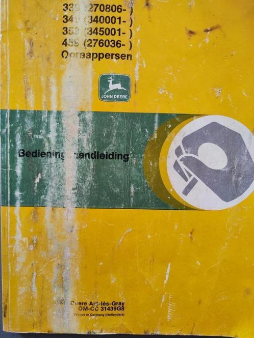 John Deere opraappers  handleiding, Boeken, Overige Boeken, Gelezen, Ophalen of Verzenden