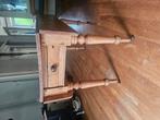 Antieke tafel op wieltjes, inklapbaar houten tafel met lade, Antiek en Kunst, Ophalen
